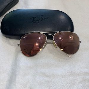 RAYBANS peach aviators